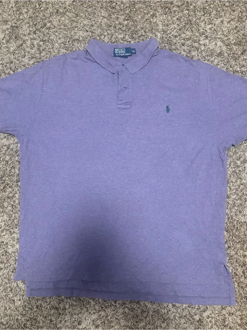 Ralph Lauren Men’s Heather Lavender Polo with Green Pony